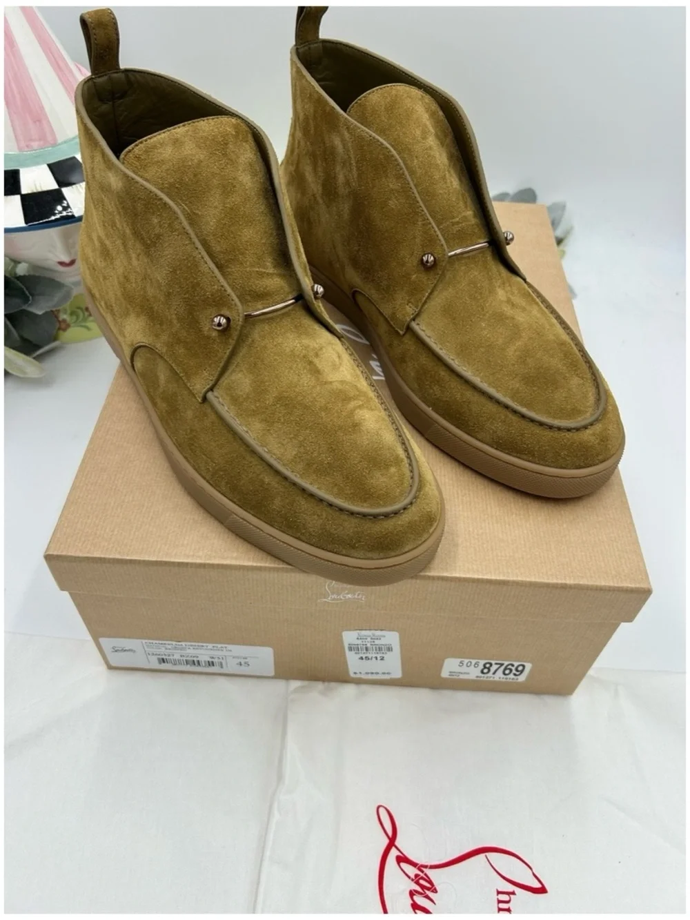 Men's Christian Louboutin CHAMBELISS suede boots size 44/11US made in Italy